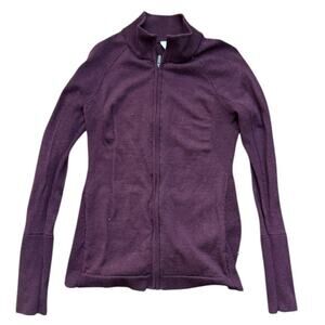 Lululemon Women's Purple 100% Merino Wool Full Zip Nulu Define Jacket Size 8